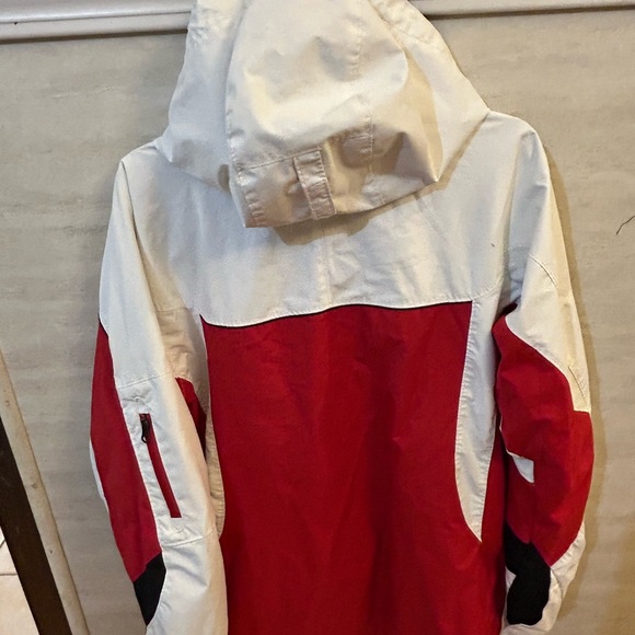 3 In 1 Columbia Red and White Hooded Jacket - Picture 4 of 16